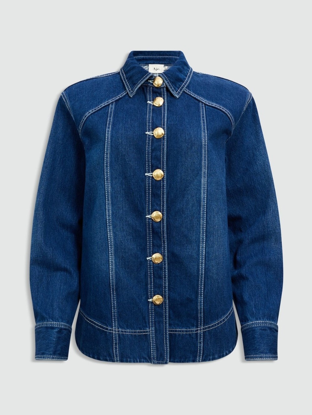 AJE Rylee Denim Shirt - Picture 4 of 14